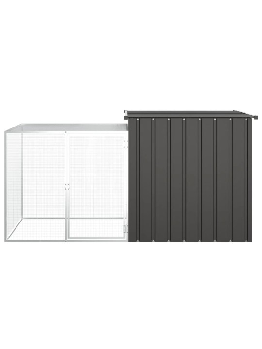 Klec pro králíky antracitová 200 x 91 x 100 cm pozinkovaná ocel