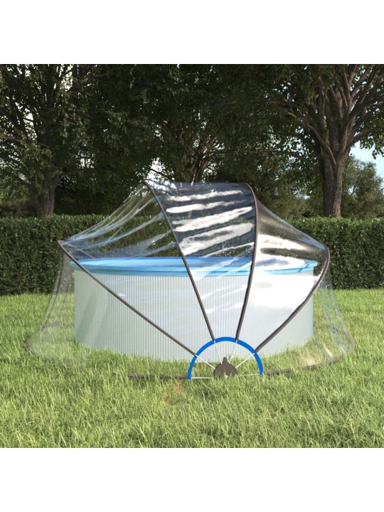 Kopule na bazén kulatá 315 x 158 cm PVC