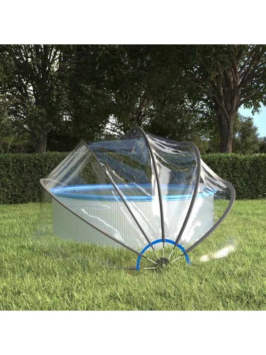 Kopule na bazén kulatá 376 x 188 cm PVC