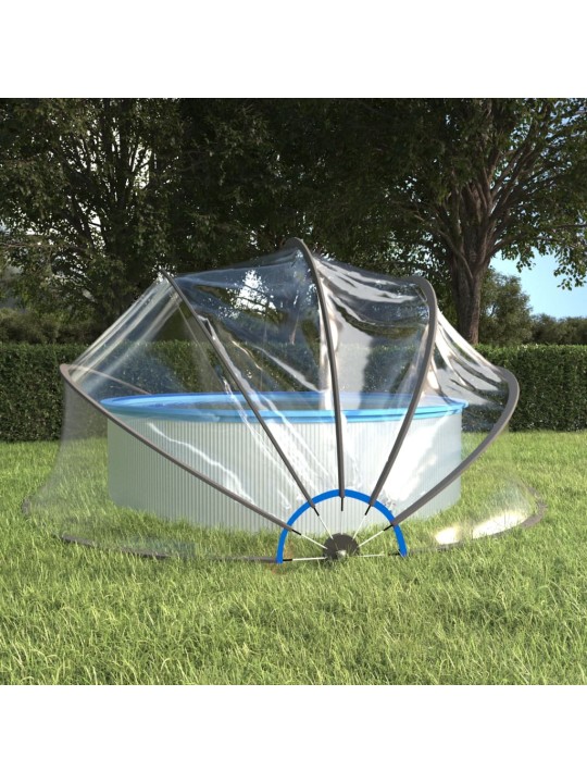 Kopule na bazén kulatá 467 x 234 cm PVC