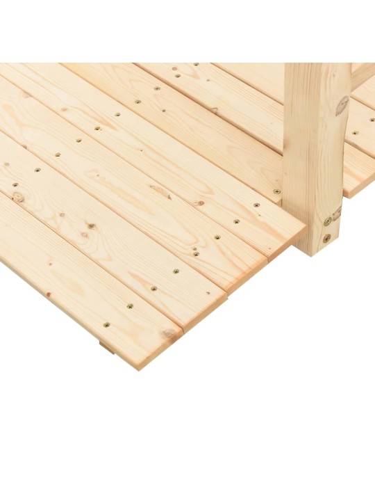 Zahradní můstek se zábradlím 150x67x56 cm masivní smrkové dřevo