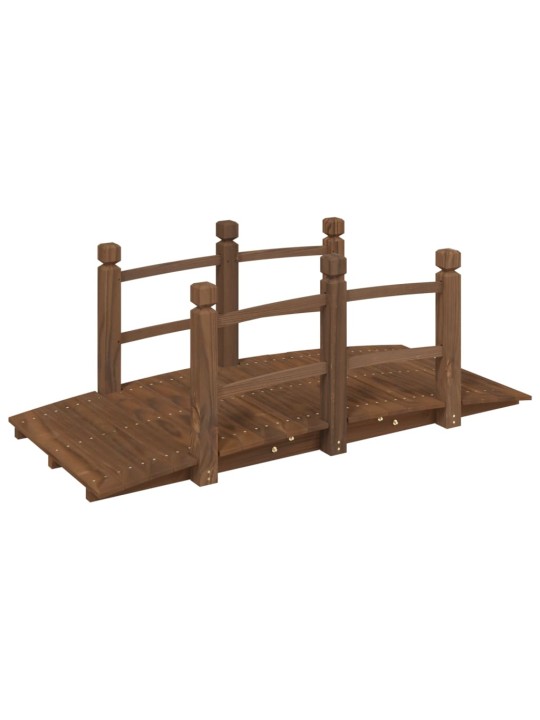 Zahradní můstek se zábradlím 150x67x56 cm masivní smrkové dřevo