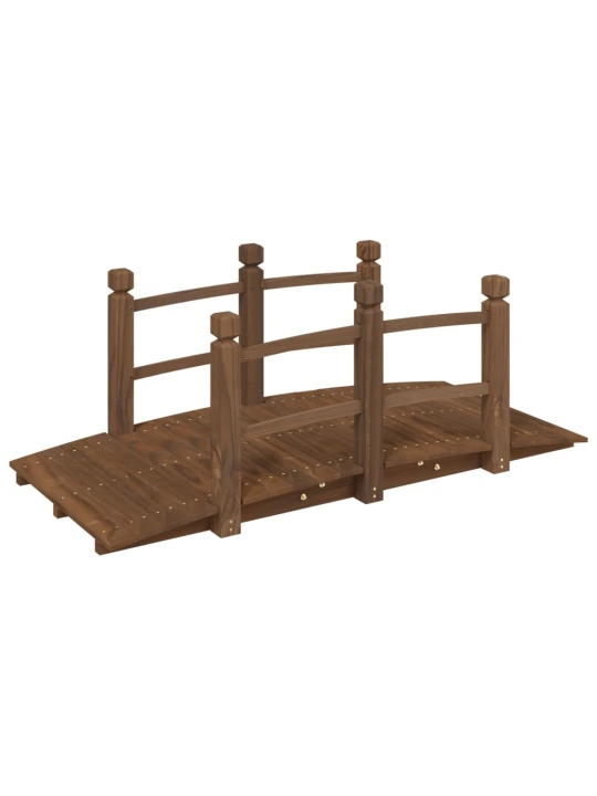 Zahradní můstek se zábradlím 150x67x56 cm masivní smrkové dřevo
