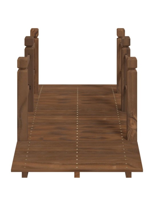 Zahradní můstek se zábradlím 150x67x56 cm masivní smrkové dřevo