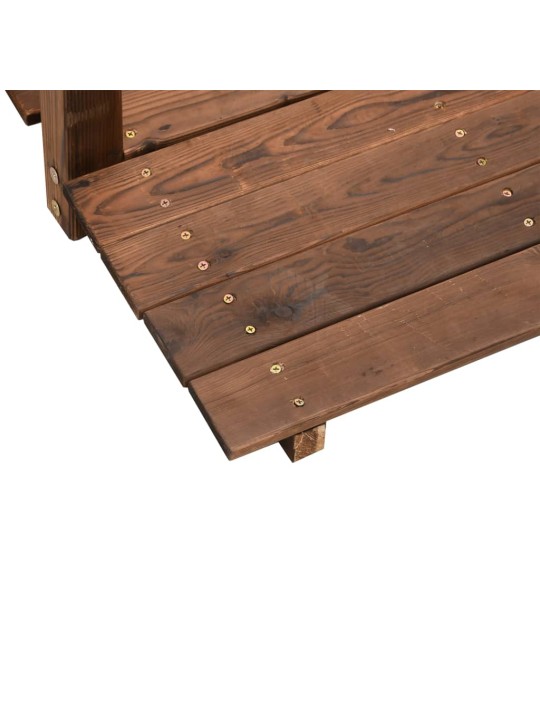 Zahradní můstek se zábradlím 150x67x56 cm masivní smrkové dřevo