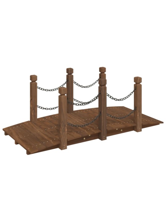 Zahradní můstek s řetězovým zábradlím 150x67x56 cm masivní smrk