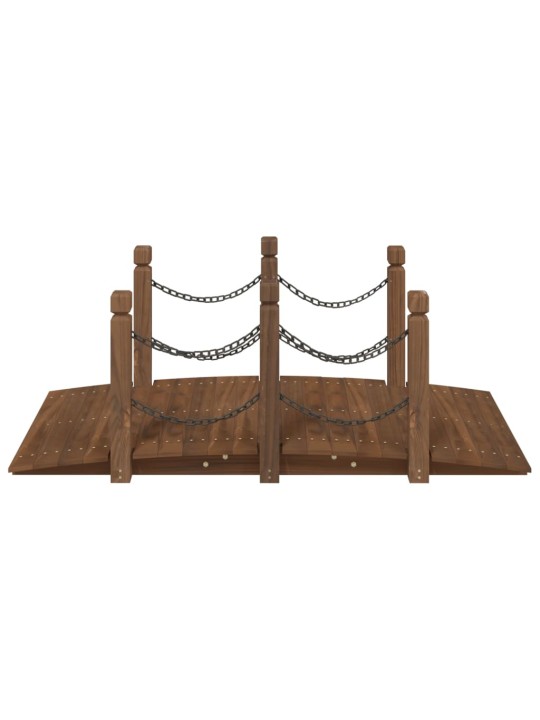 Zahradní můstek s řetězovým zábradlím 150x67x56 cm masivní smrk