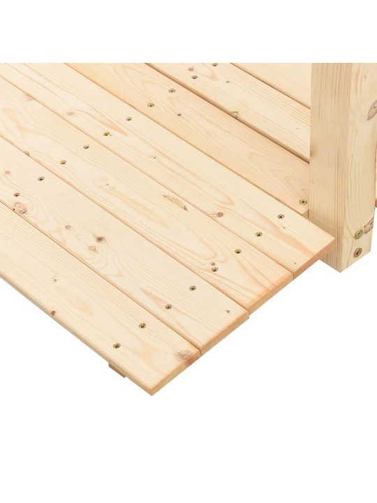 Zahradní můstek se zábradlím 150x67x56 cm masivní smrkové dřevo