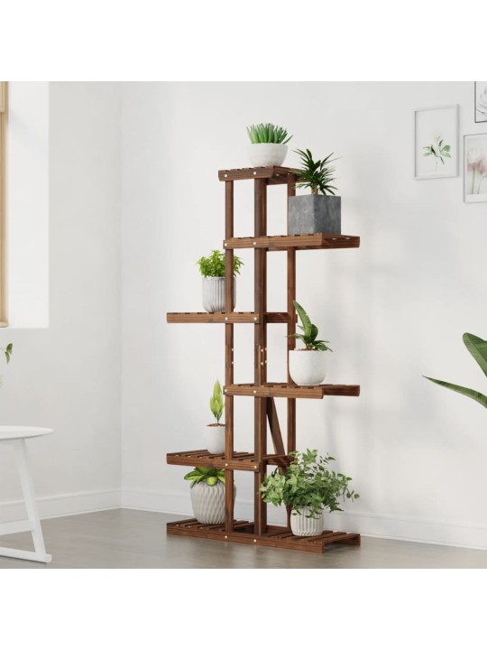 Stojan na květiny 75 x 25 x 140,5 cm masivní jedlové dřevo
