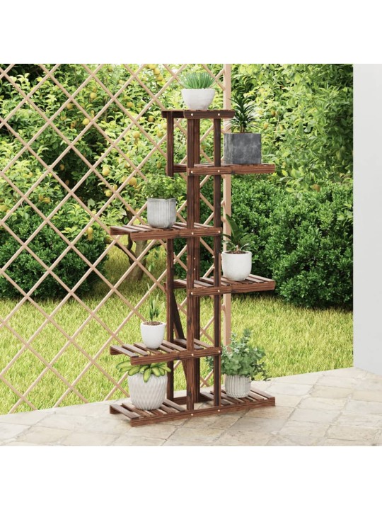 Stojan na květiny 75 x 25 x 140,5 cm masivní jedlové dřevo