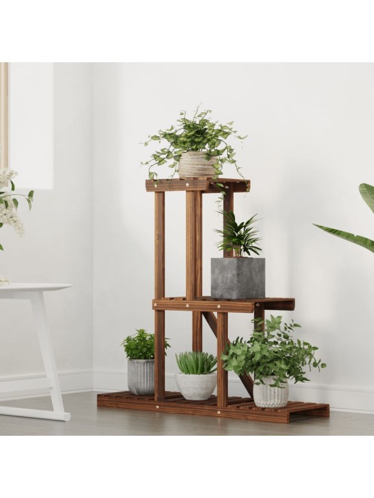 Stojan na květiny 81 x 25 x 75,5 cm masivní jedlové dřevo