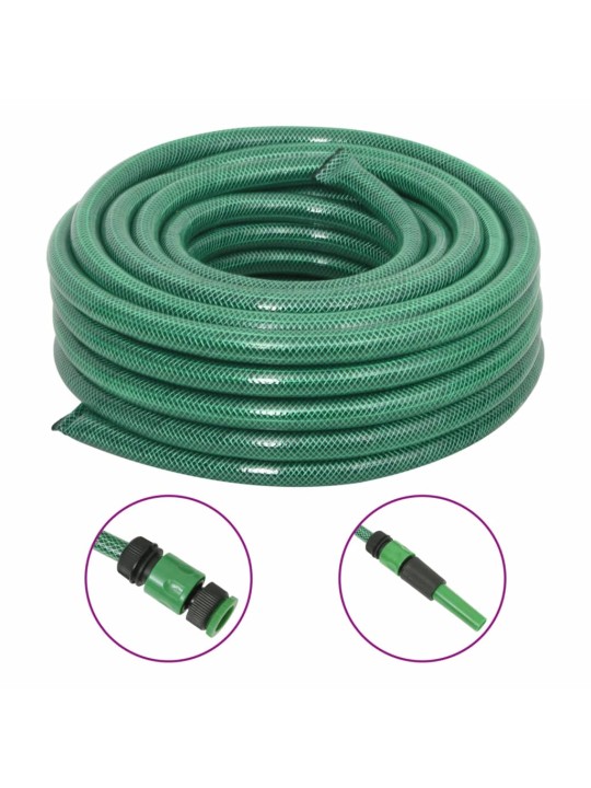 Zahradní hadice se sadou koncovek zelená 0,75" 30 m PVC