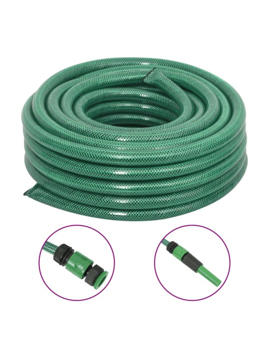 Zahradní hadice se sadou koncovek zelená 0,75" 50 m PVC