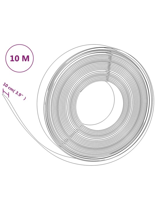 Travní lemy 3 ks šedé 10 m 10 cm polyethylen