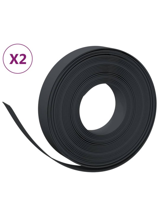 Travní lemy 2 ks černé 10 m 10 cm polyethylen