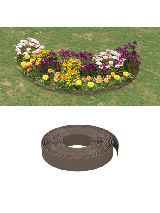 Travní lemy 4 ks hnědé 10 m 10 cm polyethylen