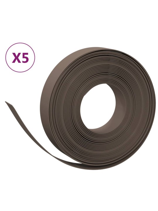 Travní lemy 5 ks hnědé 10 m 10 cm polyethylen