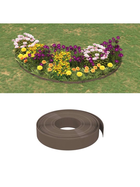 Travní lemy 5 ks hnědé 10 m 10 cm polyethylen