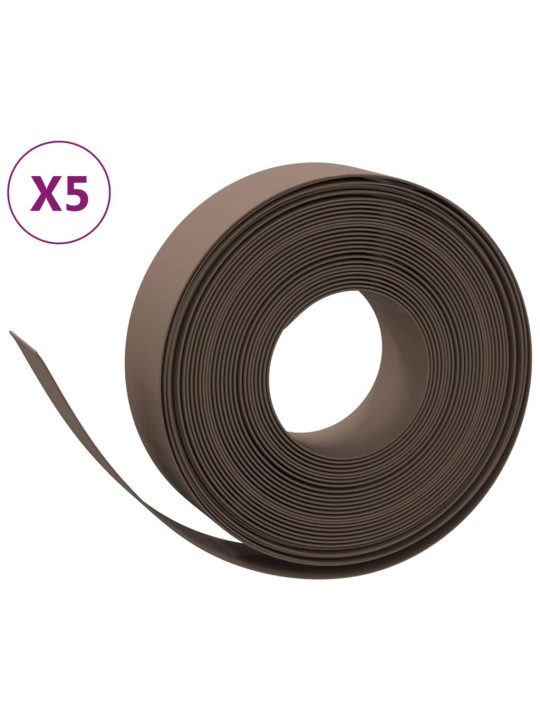 Travní lemy 5 ks hnědé 10 m 15 cm polyethylen