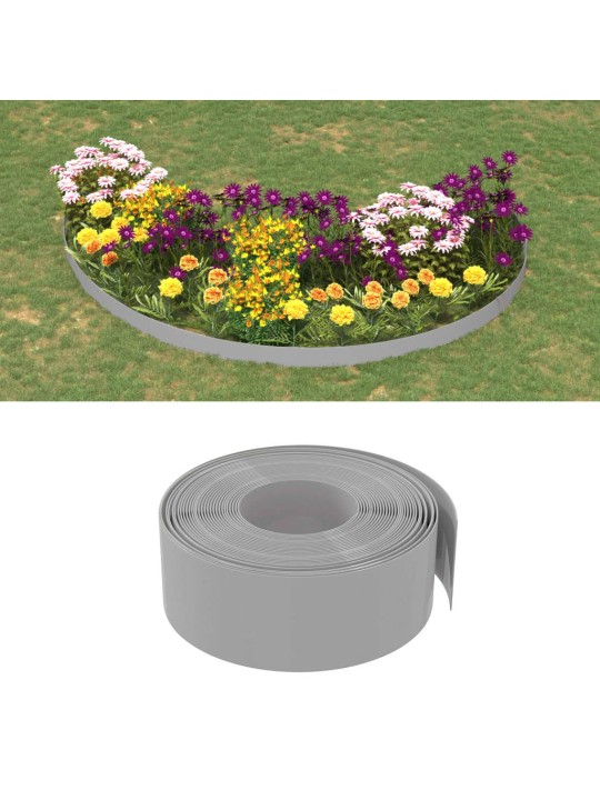 Travní lemy 3 ks šedé 10 m 20 cm polyethylen