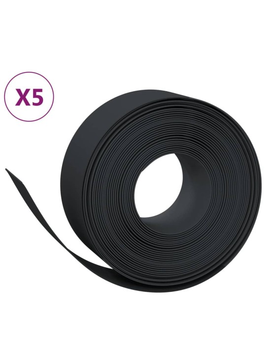 Travní lemy 5 ks černé 10 m 20 cm polyethylen