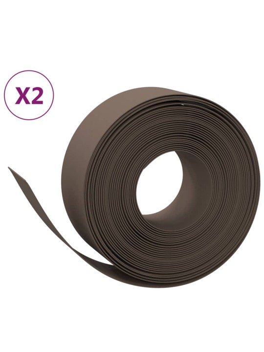 Travní lemy 2 ks hnědé 10 m 20 cm polyethylen