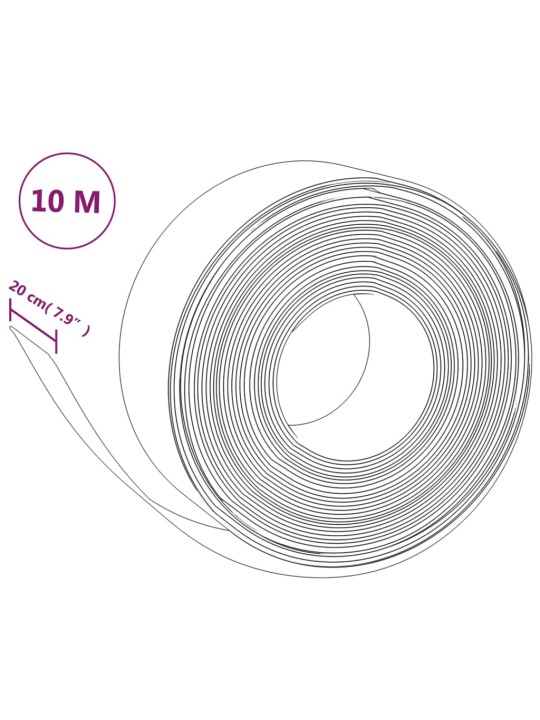 Travní lemy 2 ks hnědé 10 m 20 cm polyethylen