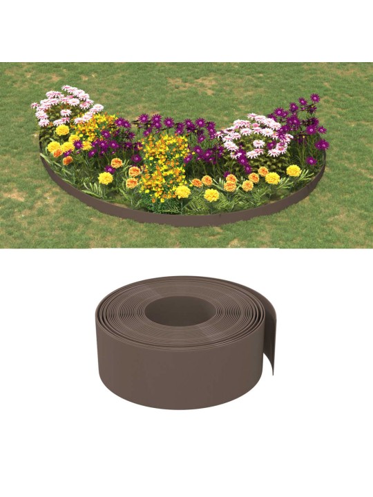 Travní lemy 2 ks hnědé 10 m 20 cm polyethylen