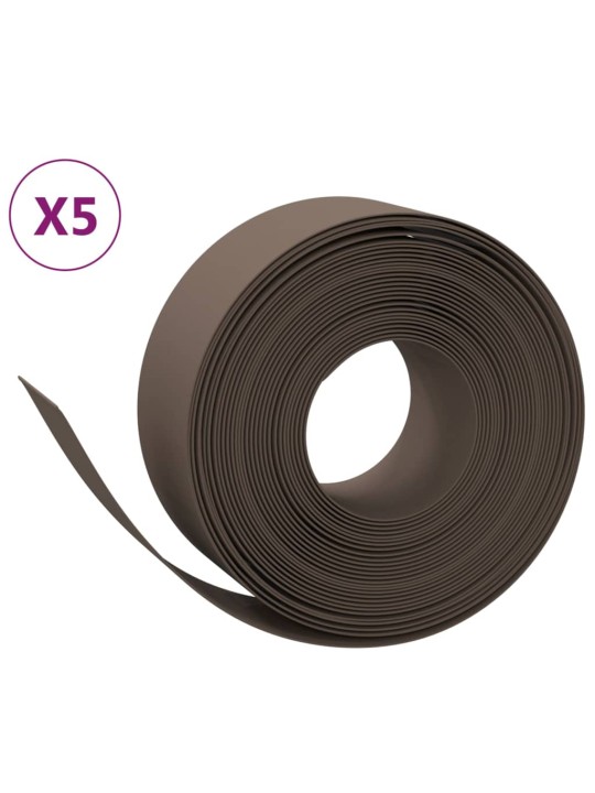 Travní lemy 5 ks hnědé 10 m 20 cm polyethylen