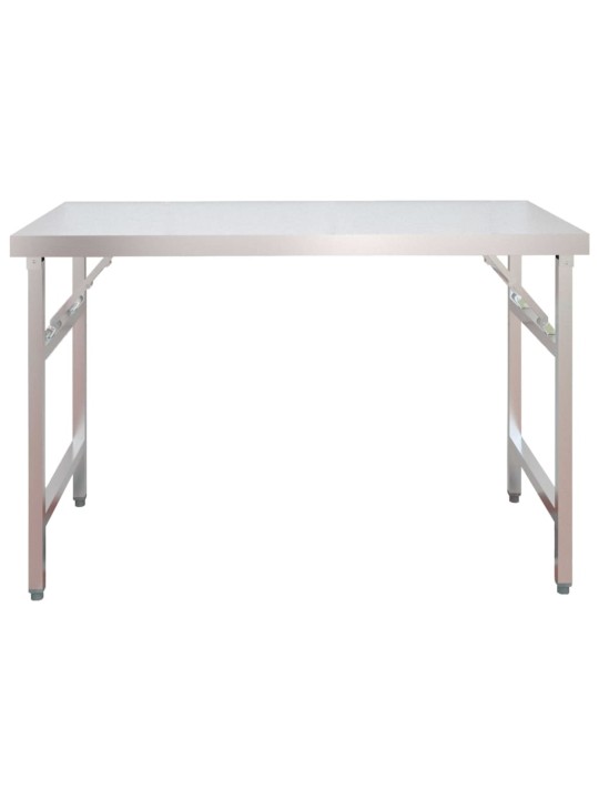 Kuchyňský pracovní stůl s horní policí 120 x 60 x 115 cm ocel
