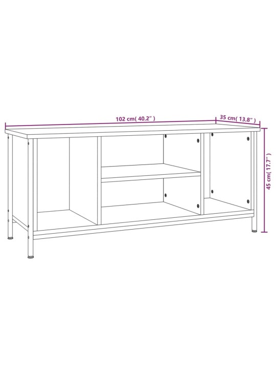 TV skříňka šedá sonoma 102 x 35 x 45 cm kompozitní dřevo