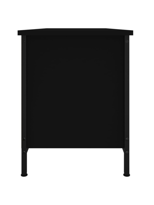 TV skříňka s dvířky černá 102 x 35 x 45 cm kompozitní dřevo