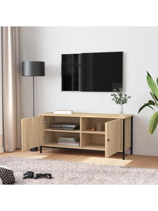 TV skříňka s dvířky dub sonoma 102x35x45 cm kompozitní dřevo