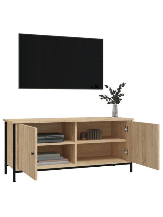 TV skříňka s dvířky dub sonoma 102x35x45 cm kompozitní dřevo