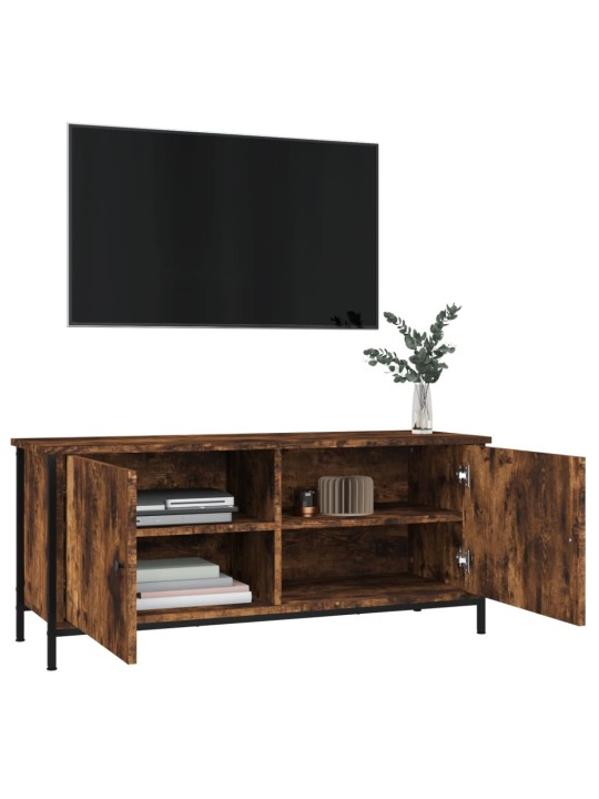 TV skříňka s dvířky kouřový dub 102x35x45 cm kompozitní dřevo