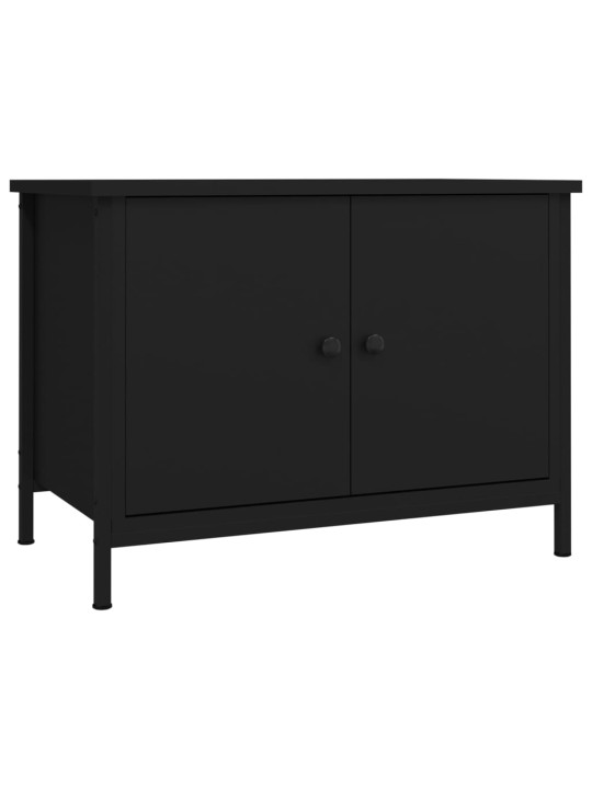 TV skříňka s dvířky černá 60 x 35 x 45 cm kompozitní dřevo