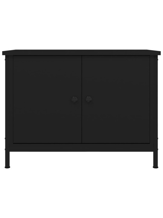 TV skříňka s dvířky černá 60 x 35 x 45 cm kompozitní dřevo