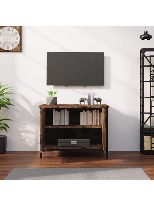 TV skříňka s dvířky hnědý dub 60x35x45 cm kompozitní dřevo