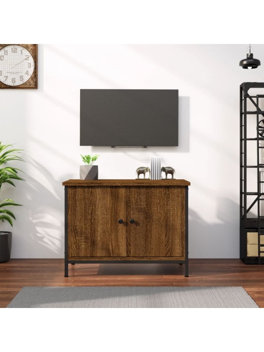TV skříňka s dvířky hnědý dub 60x35x45 cm kompozitní dřevo