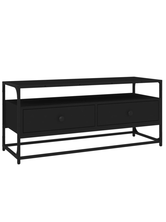 TV skříňka černá 100 x 35 x 45 cm kompozitní dřevo