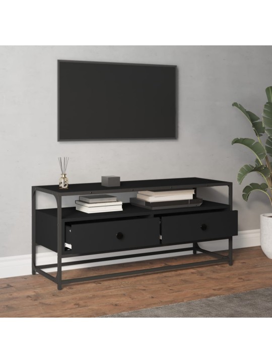 TV skříňka černá 100 x 35 x 45 cm kompozitní dřevo