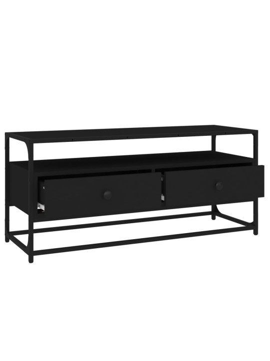 TV skříňka černá 100 x 35 x 45 cm kompozitní dřevo
