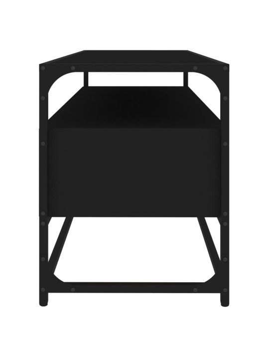 TV skříňka černá 100 x 35 x 45 cm kompozitní dřevo