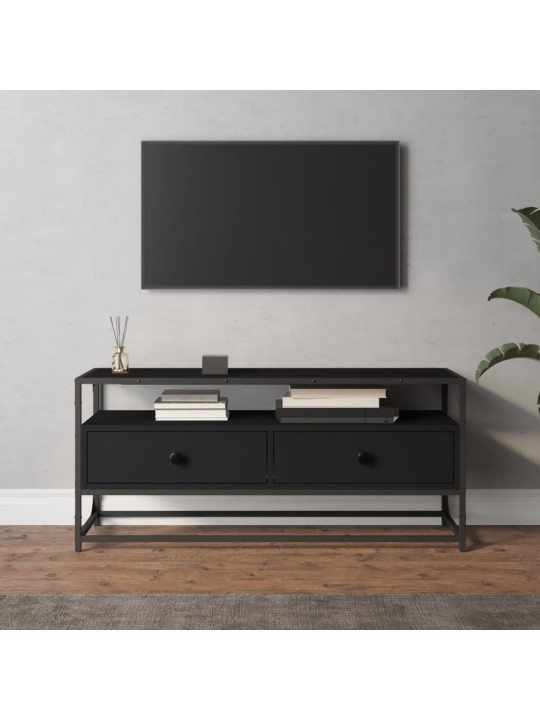 TV skříňka černá 100 x 35 x 45 cm kompozitní dřevo
