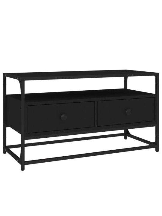TV skříňka černá 80 x 35 x 45 cm kompozitní dřevo