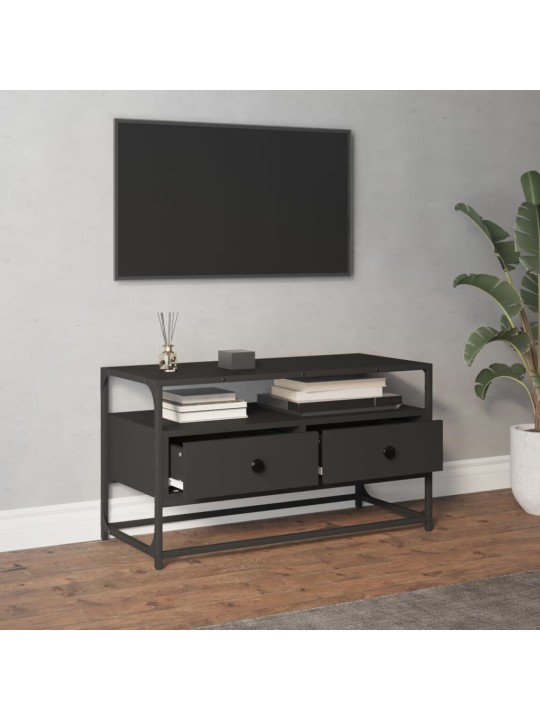 TV skříňka černá 80 x 35 x 45 cm kompozitní dřevo