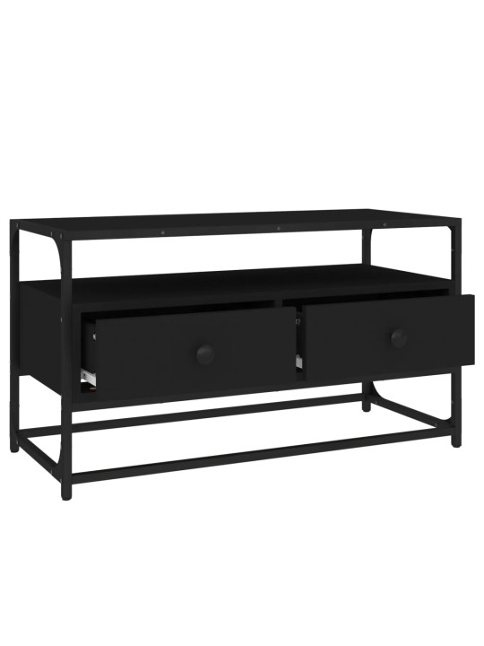 TV skříňka černá 80 x 35 x 45 cm kompozitní dřevo