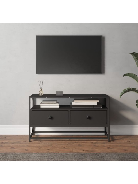 TV skříňka černá 80 x 35 x 45 cm kompozitní dřevo