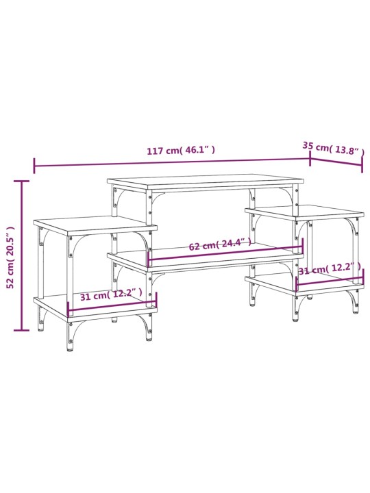 TV skříňka černá 117 x 35 x 52 cm kompozitní dřevo
