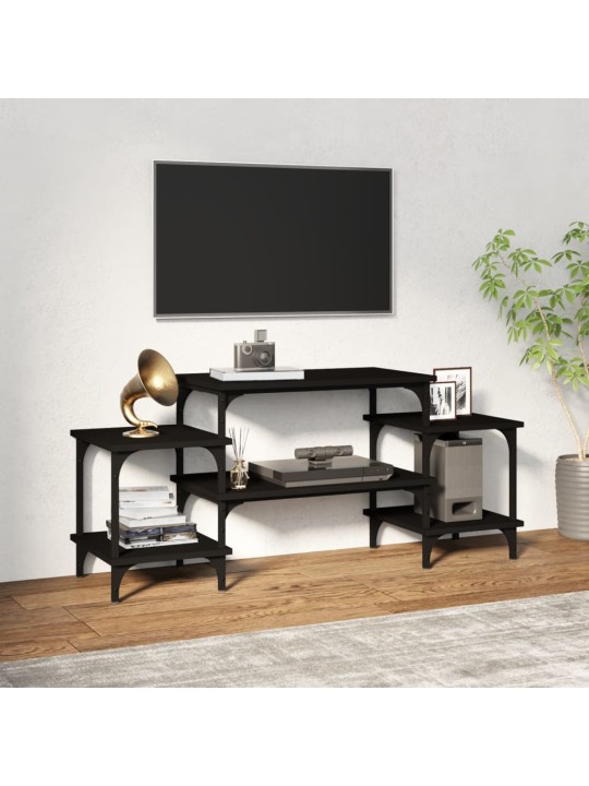 TV skříňka černá 117 x 35 x 52 cm kompozitní dřevo
